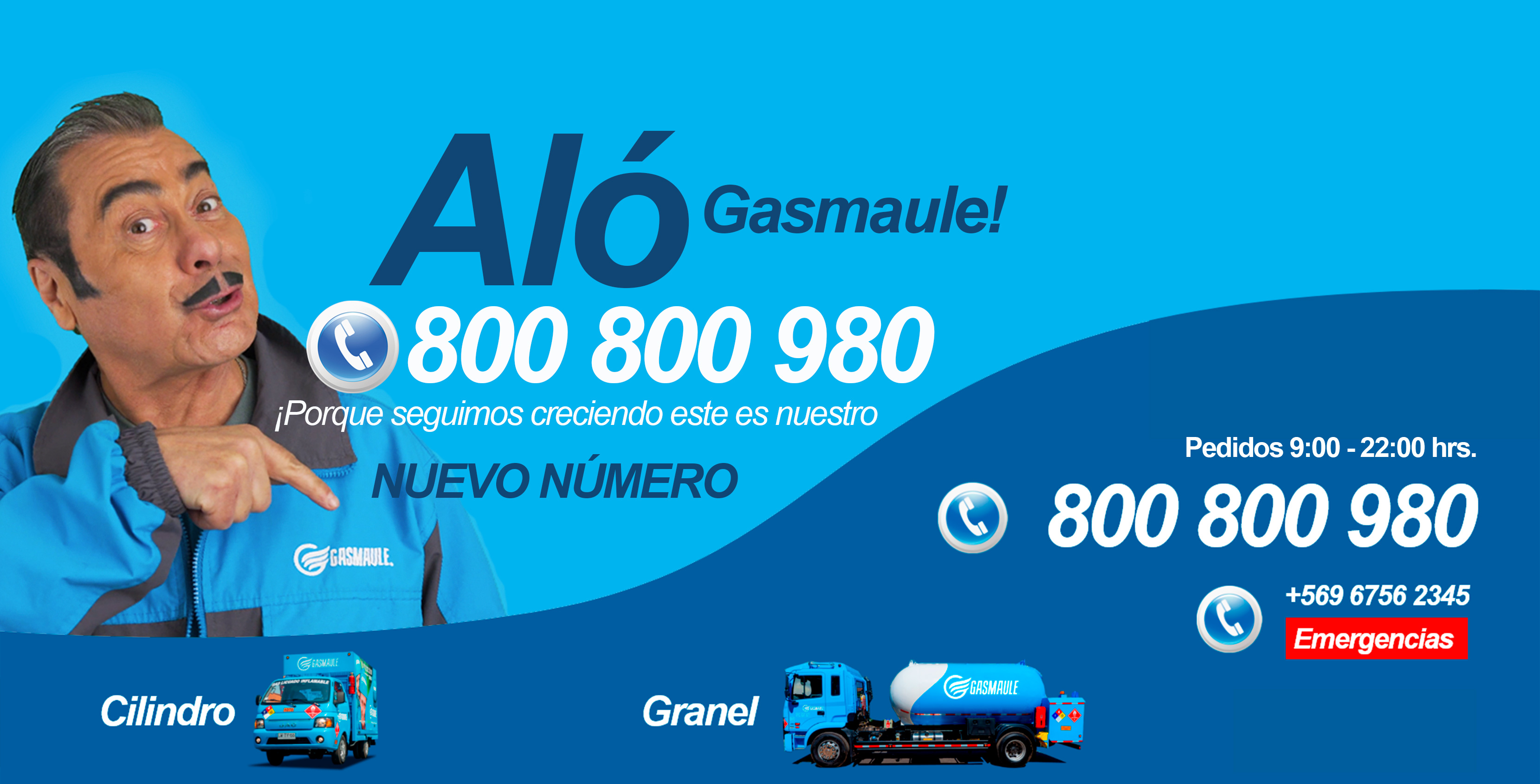 Nuevo Número Gasmaule 800 800 980